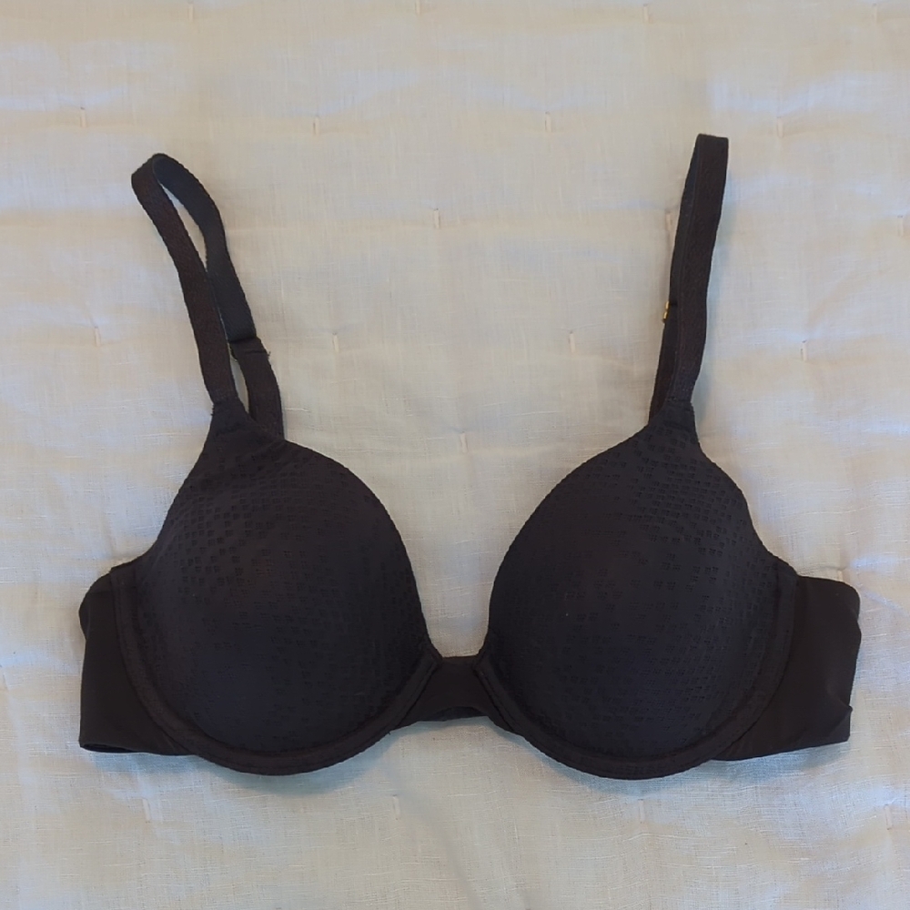 Natori 32B Dark Gray Underwire Bra Lightly Lined Everyday